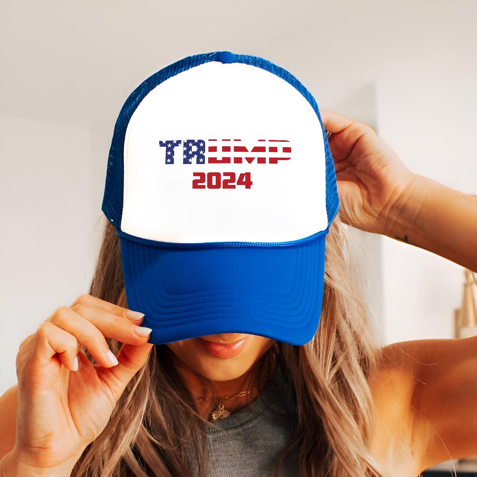 Trump 2024 Embroidered Hat Trucker Hat #4 Tu4