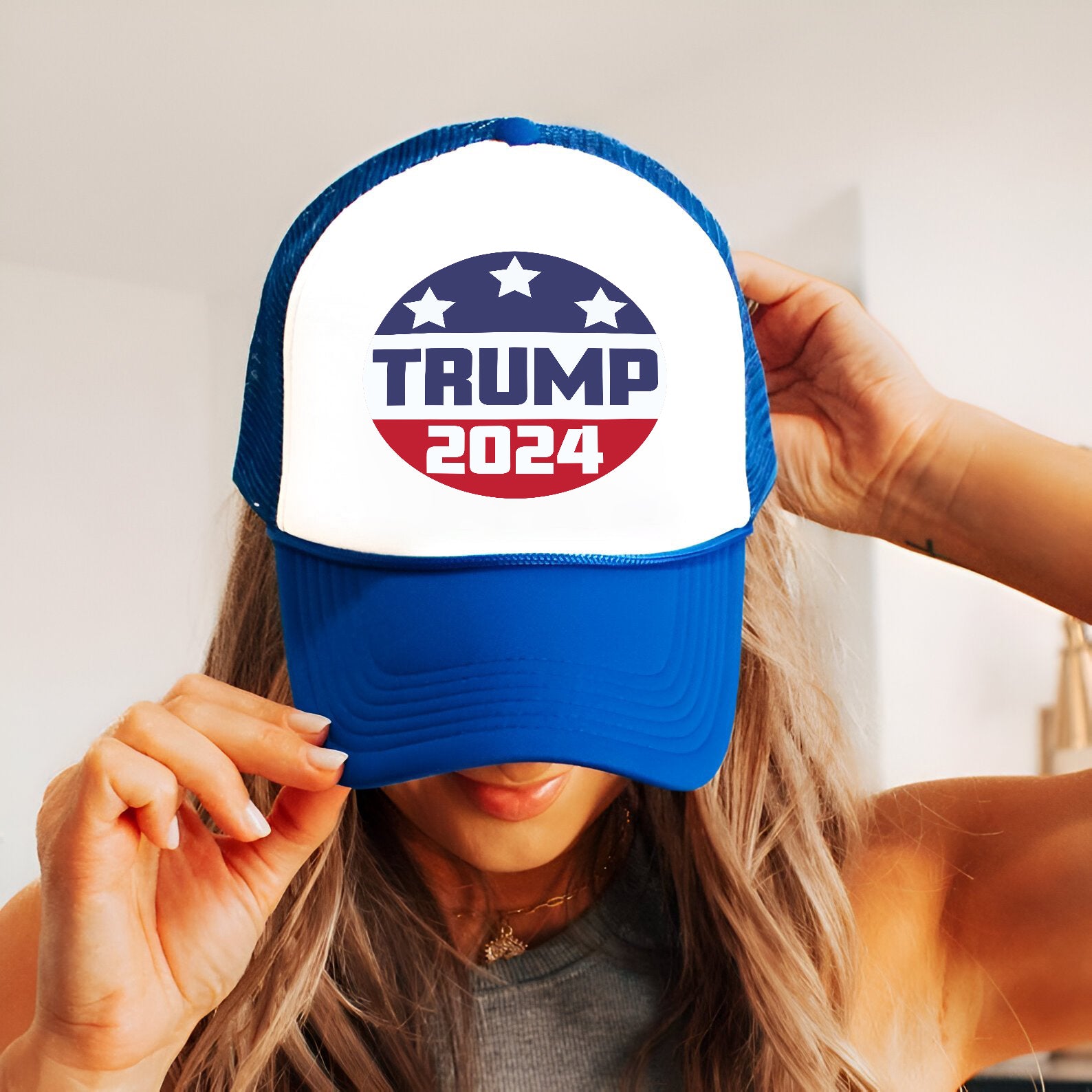 Trump 2024 Embroidered Hat Trucker Hat #25 Tu4