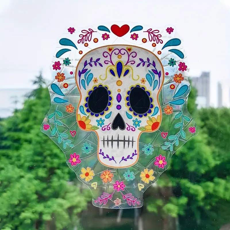 Halloween Ghost Suncatcher Window Sticker - Classic Style Static Cling Spooky Specter with Witch Hat Decal, Removable PVC Seasonal Decoration, No Battery Required, Single Pack ORHA2408