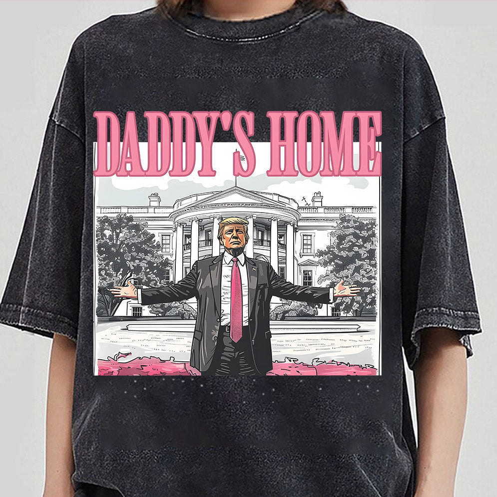 Daddys Home White House Pink Trump 2024, MAGA Supporter Election 2024 Graphic PNG, Trump Digital Download, Trump won 2024 png 47 president