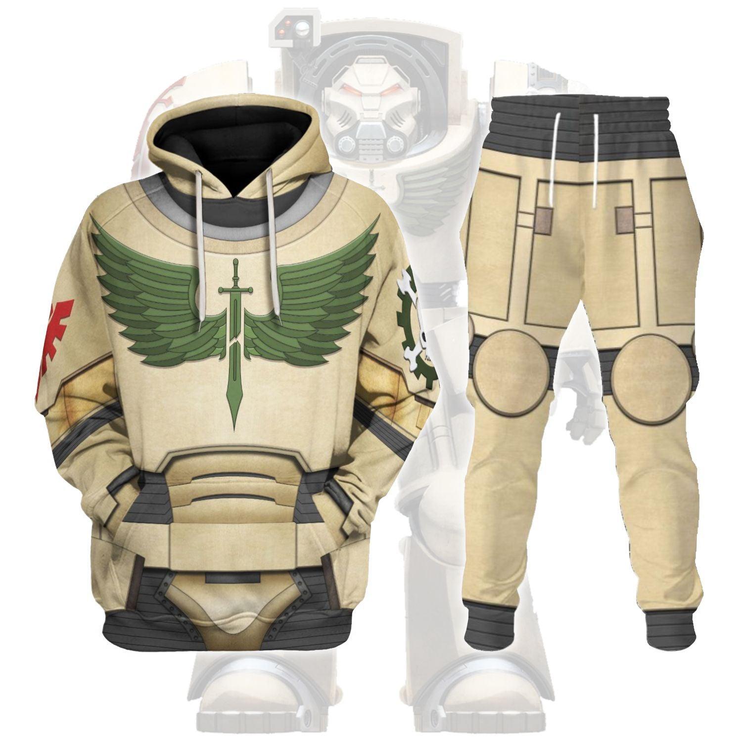 Dark Angel Warhammer Costume Hoodie Jogger, Dark Angel Space Marines Cosplay 3D Hoodie Pants, Warhammer 3D Tracksuit, Warhammer Game Outfit