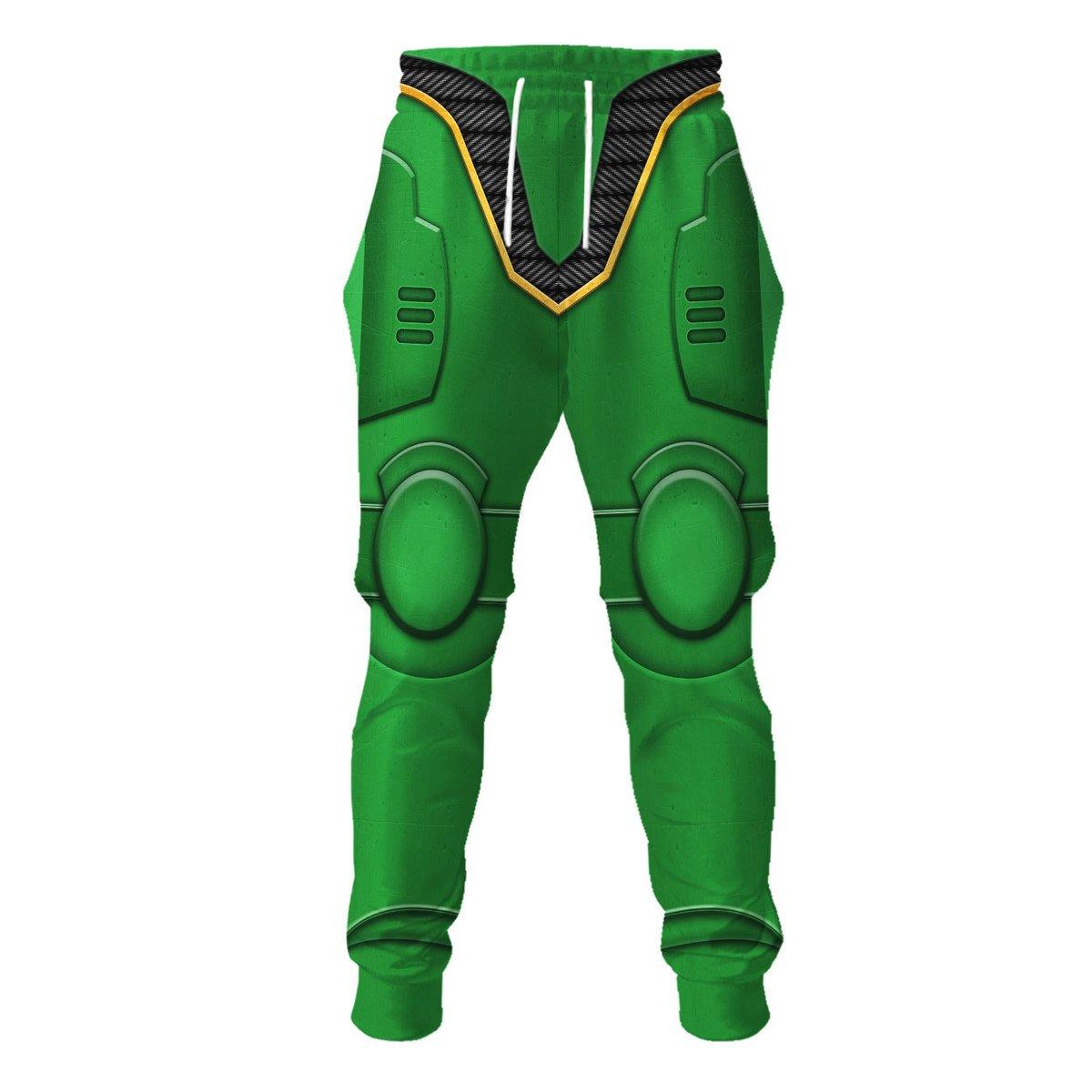 Dark Angels Warhammer Costume Hoodie Jogger,Dark Angels Marines Cosplay 3D Hoodie Pants, Warhammer 3D Tracksuit 