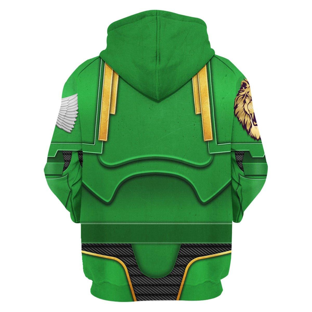 Dark Angels Warhammer Costume Hoodie Jogger,Dark Angels Marines Cosplay 3D Hoodie Pants, Warhammer 3D Tracksuit 