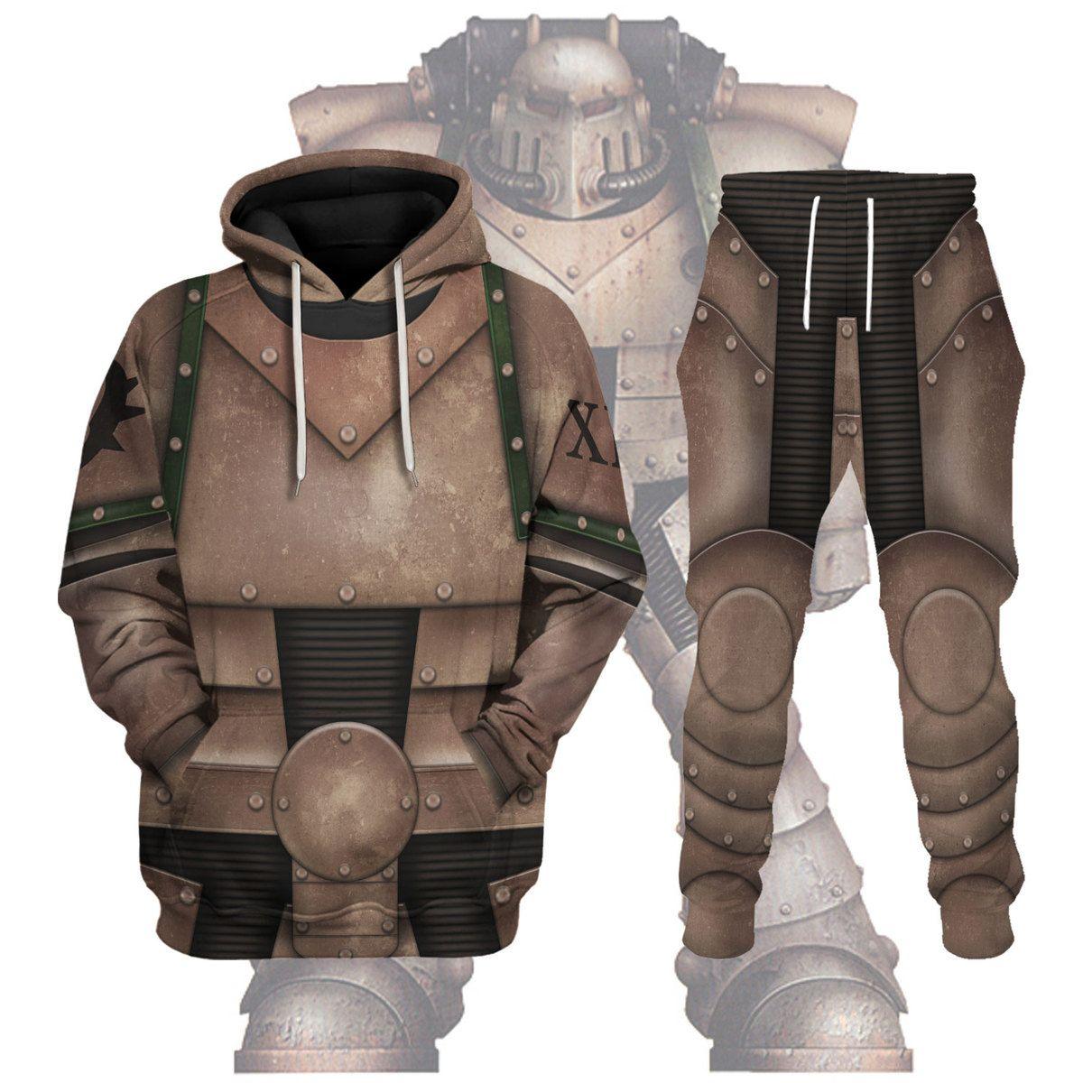 Death Guard Pre-Heresy Warhammer Costume Hoodie Jogger, Death Guard Pre-Heresy Marines Cosplay 3D Hoodie Pants, Warhammer 3D Tracksuit , TQT5