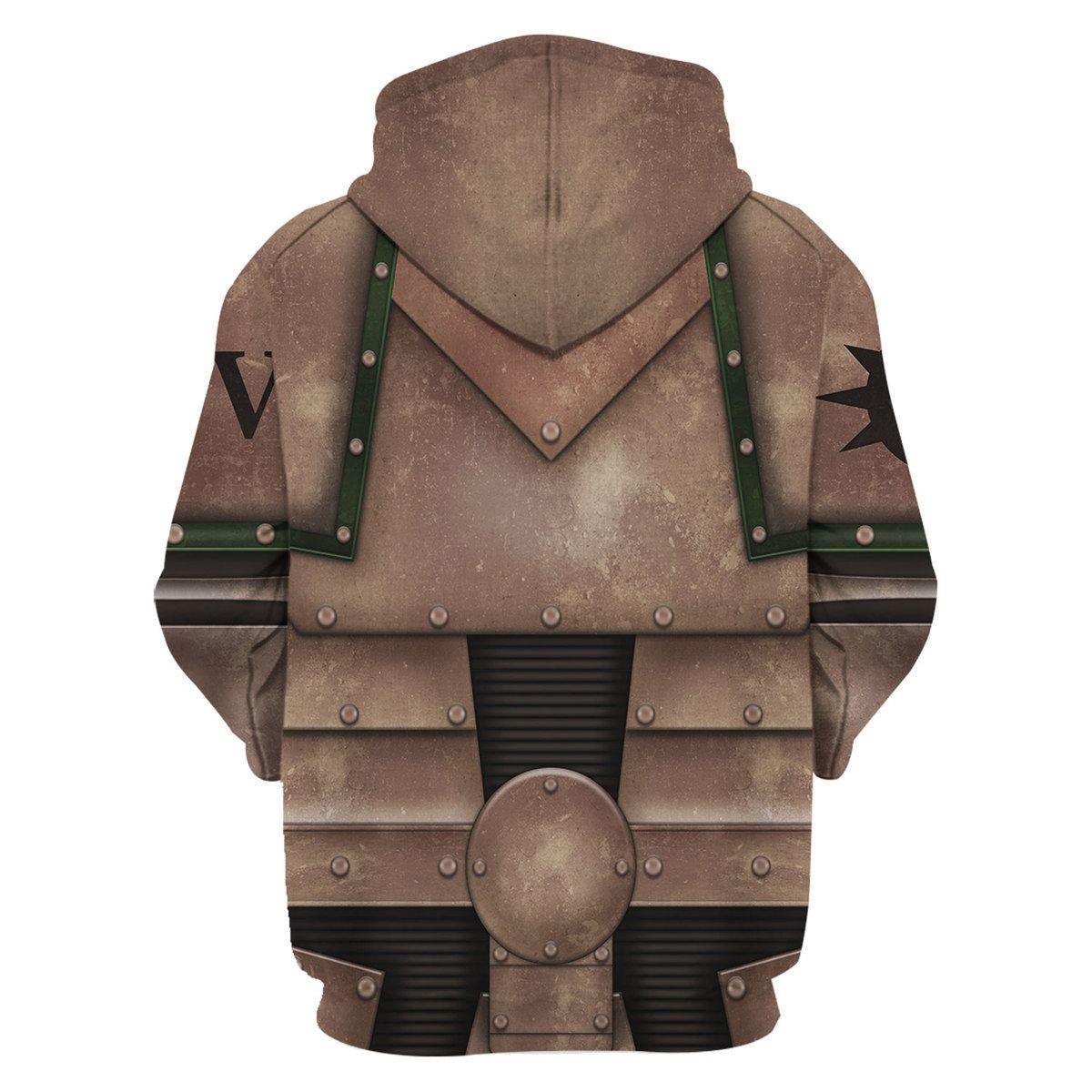 Death Guard Pre-Heresy Warhammer Costume Hoodie Jogger, Death Guard Pre-Heresy Marines Cosplay 3D Hoodie Pants, Warhammer 3D Tracksuit , TQT5