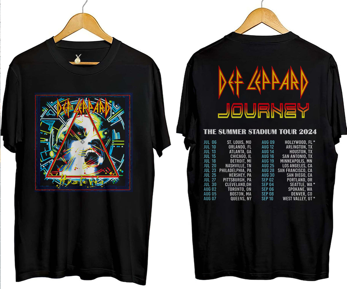 Def-Leppard And Journey Summer Stadium Tour 2024 Shirt, Journey Tour Shirt, Def Leppard Shirt, Rock Music V3, Def Leppard And Journey Fan Gift