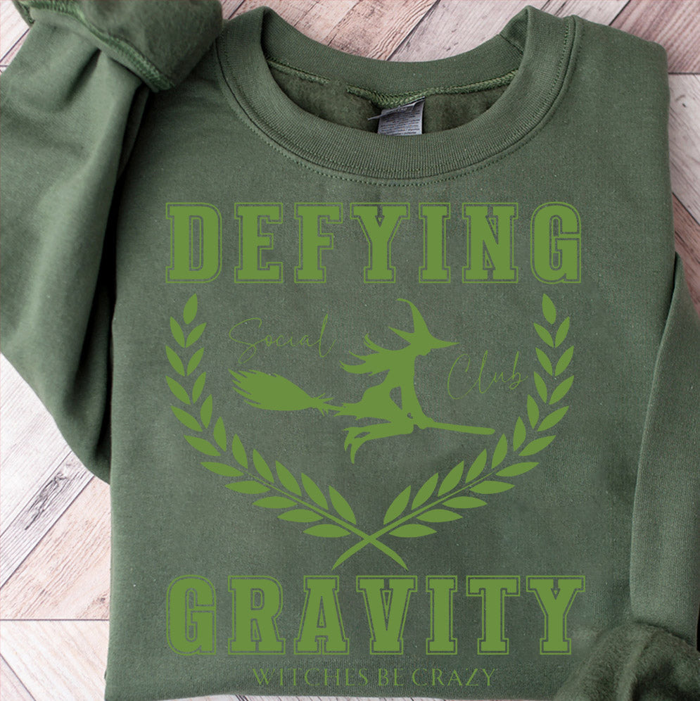 Defying Gravity Social Club Witches Be Crazy Unisex Heavy Blend Sweatshirt, Wicked Inspired Shirt, Broadway Lover Gift