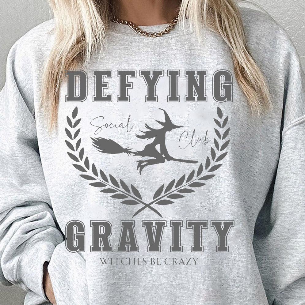 Defying Gravity Social Club Witches Be Crazy Unisex Heavy Blend Sweatshirt, Wicked Inspired Shirt, Broadway Lover Gift