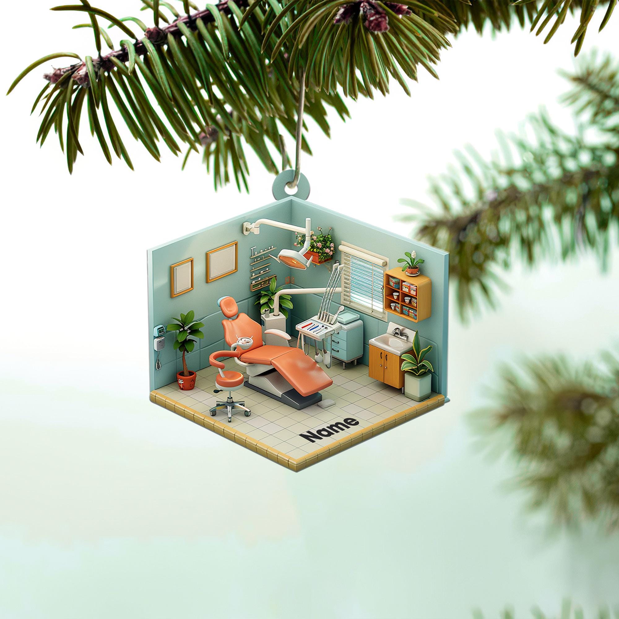 Dental Clinic Christmas Ornament, Dentist Gift, Dental Office, Dental Clinic Car Ornament, Dental Hygienist Gift Christmas Gift HAOR0611