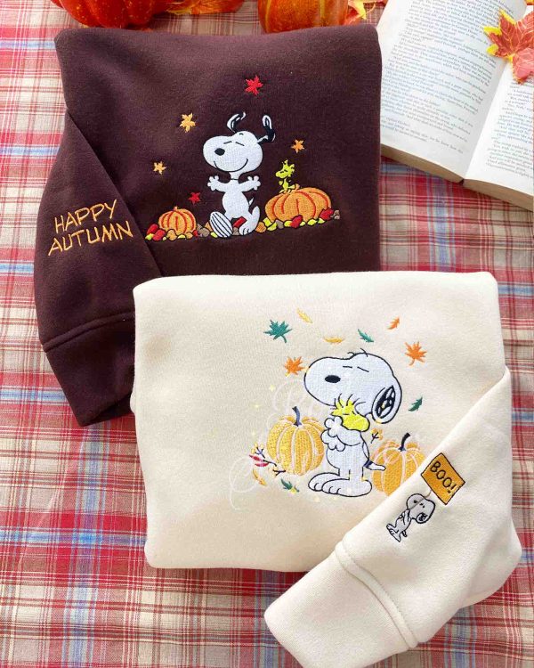 Snoopy Pumpkin Fall ? Emboroidered Sweatshirt EMHA0509