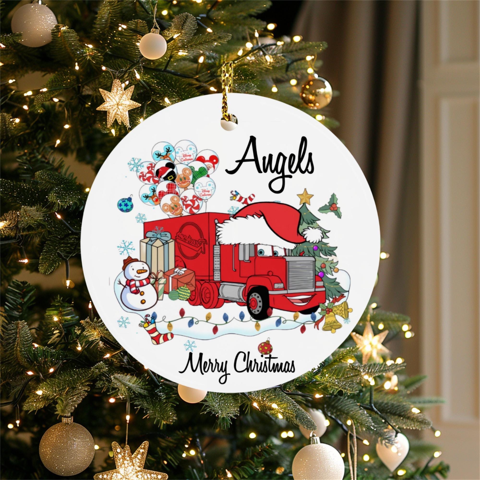 Disney Cars Christmas Decorations, , Lightning McQueen Decorations, Personalized Christmas Tree Hanging, Custom Name Gifts, Kids Christmas ORH2510