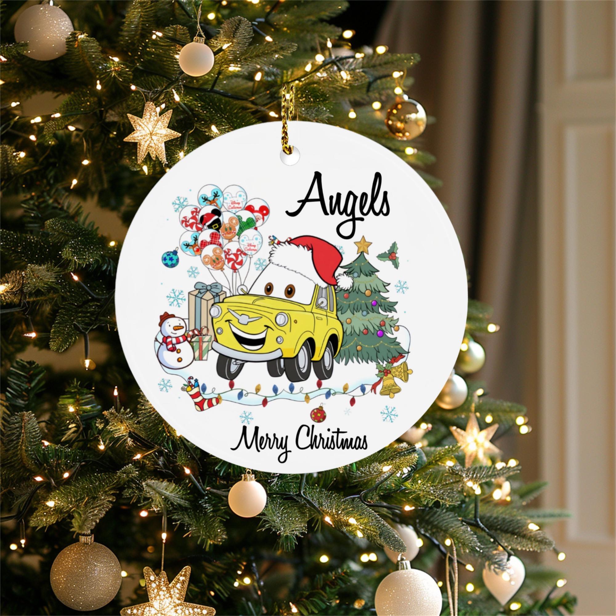 Disney Cars Christmas Decorations, , Lightning McQueen Decorations, Personalized Christmas Tree Hanging, Custom Name Gifts, Kids Christmas ORH2510