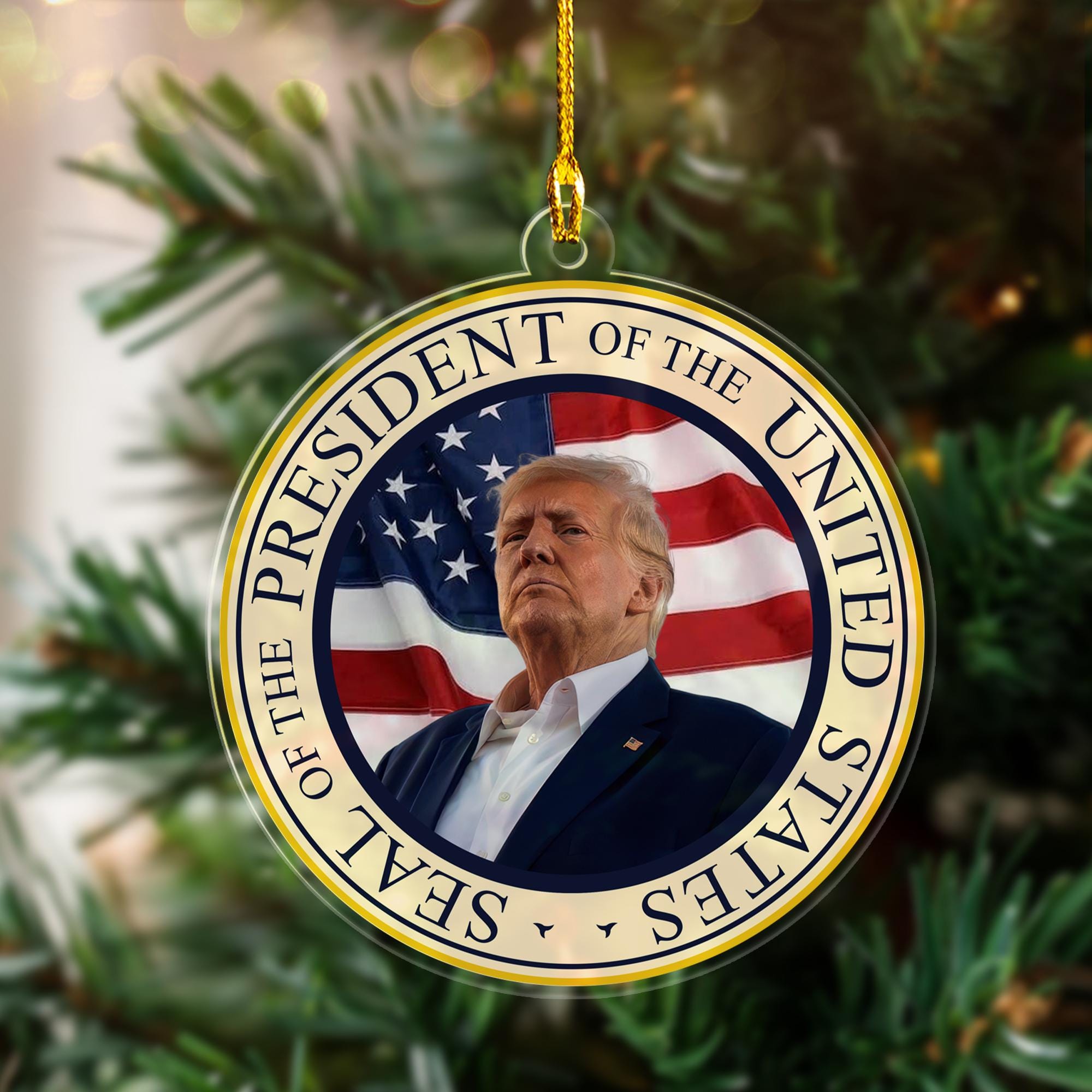 Donald Trump Inauguration Day 2025 Ornament, Memorabilia 2025 Ornament, 47th President Trump Decor, Trump Vance 2025 Inauguration Gift ORNO5