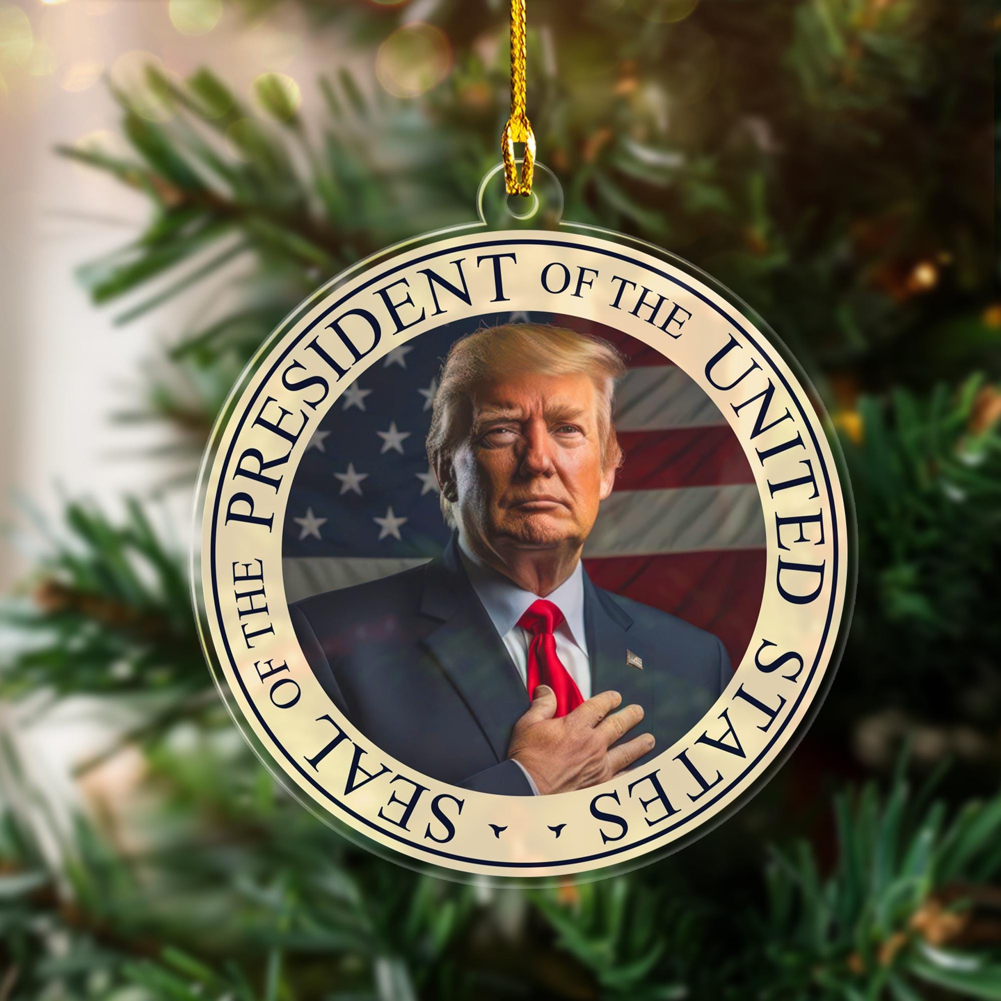 Donald Trump Inauguration Day Ornament, 47th President Trump Ornament, President Donald Trump Inauguration Day 2025 Decor, Trump Vance Gift ORNO5