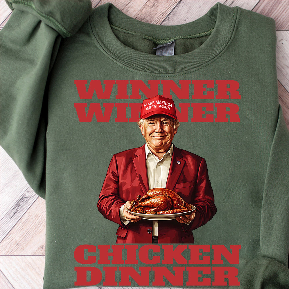 Donald Trump Winner Winner Chicken Dinner PNG, President Trump 47 PNG Clip Art, Trump Digital Download PNG Transparent Background, Trump Won