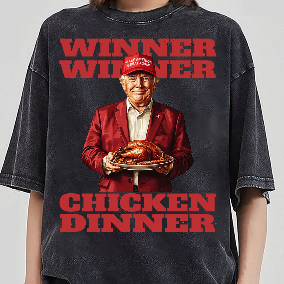 Donald Trump Winner Winner Chicken Dinner PNG, President Trump 47 PNG Clip Art, Trump Digital Download PNG Transparent Background, Trump Won