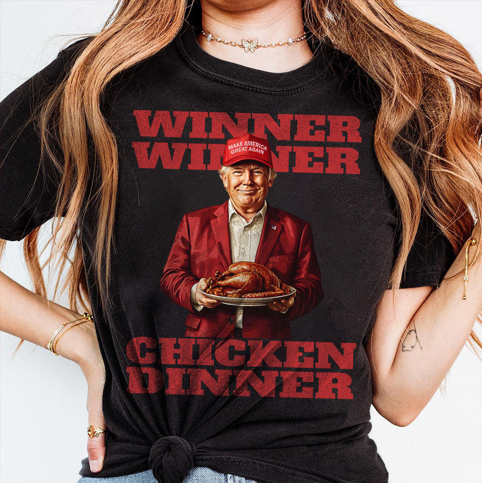 Donald Trump Winner Winner Chicken Dinner PNG, President Trump 47 PNG Clip Art, Trump Digital Download PNG Transparent Background, Trump Won