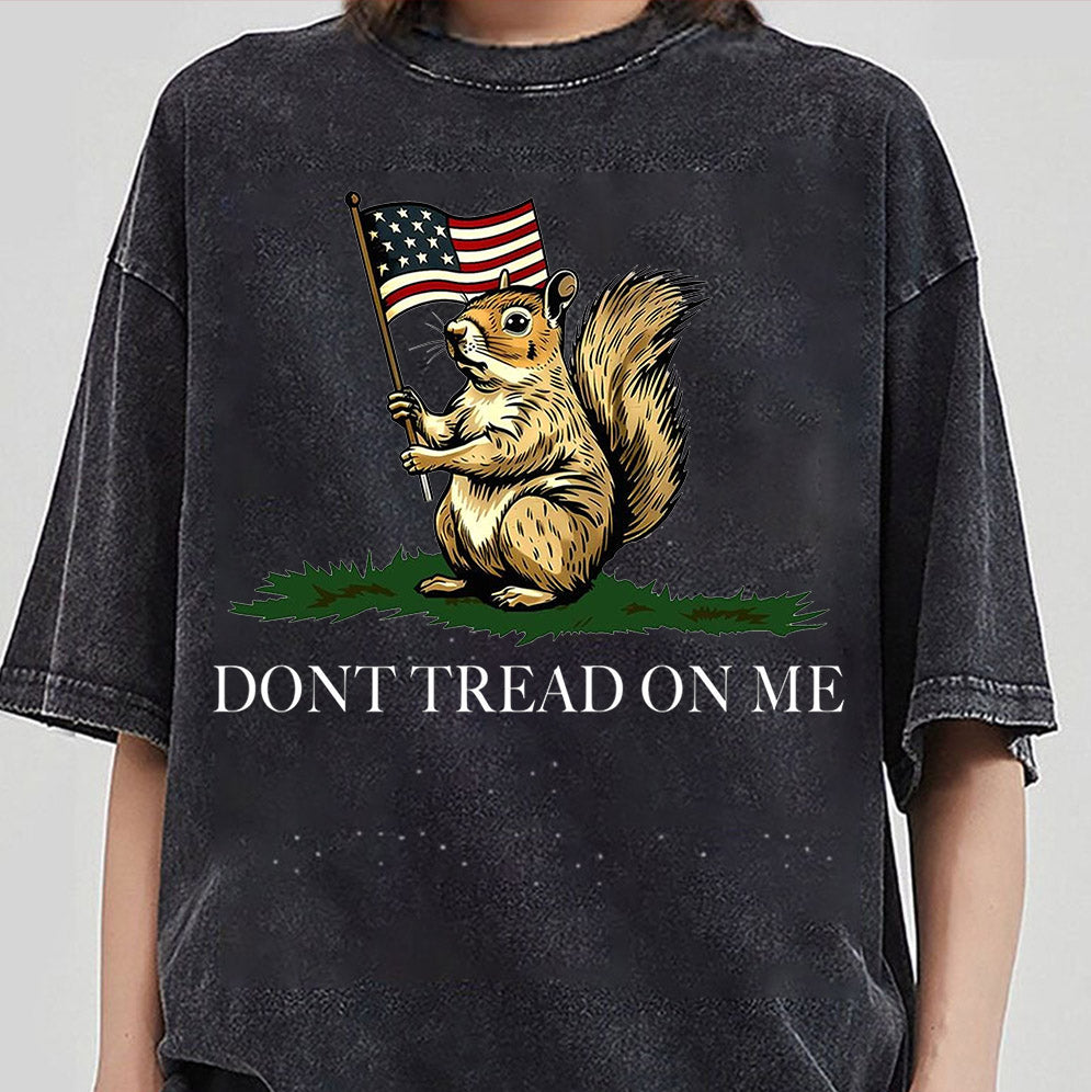 Don't Tread On Me Shirt - Dont Tread On Me Squirrel Shirt, Justice For Peanut The Squirrel Tee, Gadsden Flag shirt, American Patriotic Shirt