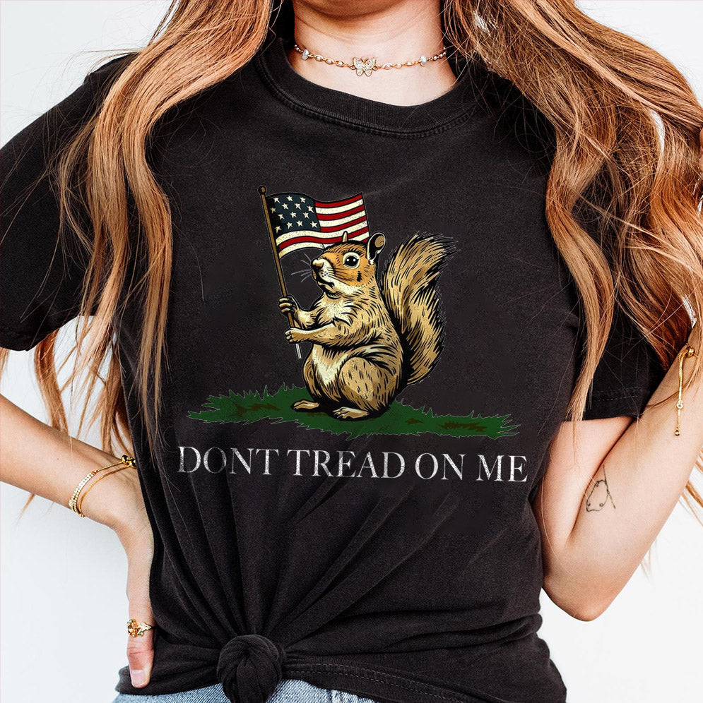 Don't Tread On Me Shirt - Dont Tread On Me Squirrel Shirt, Justice For Peanut The Squirrel Tee, Gadsden Flag shirt, American Patriotic Shirt