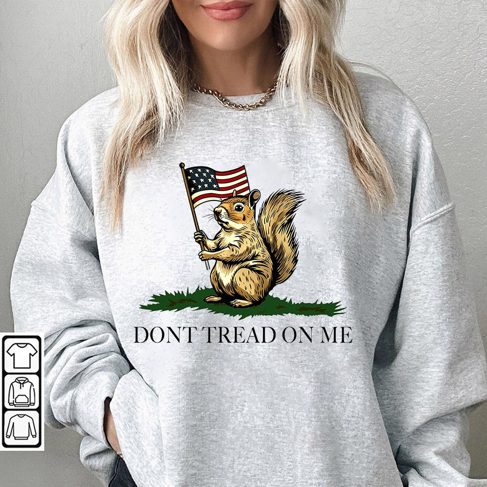 Don't Tread On Me Shirt - Dont Tread On Me Squirrel Shirt, Justice For Peanut The Squirrel Tee, Gadsden Flag shirt, American Patriotic Shirt