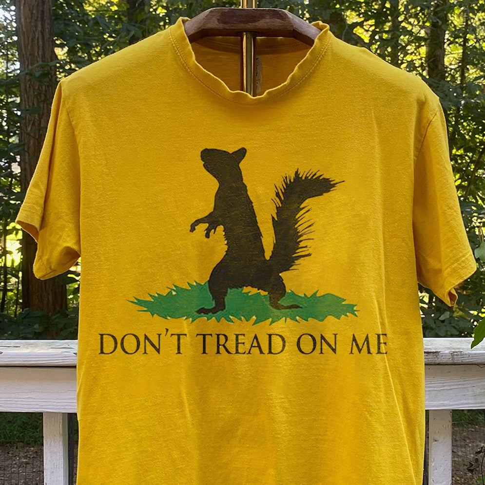 Don't Tread On Me - Squirrel from BustedTees, Justice For Peanut The Squirrel Tee, Gadsden Flag shirt, American Patriotic Shirt