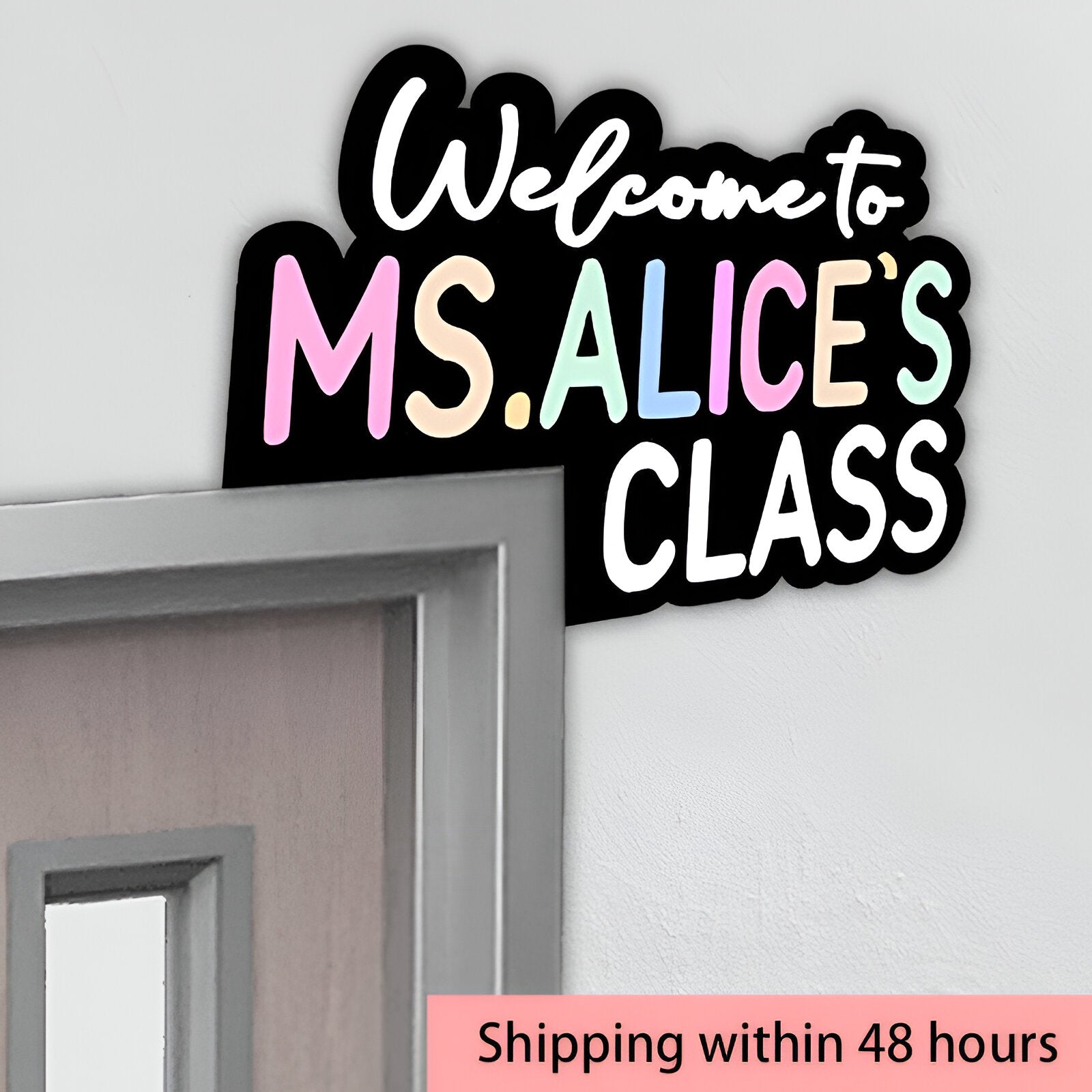 Doorframe Sign,Gift for teacher,Teachers' day gift, Teacher Name Sign Dofra