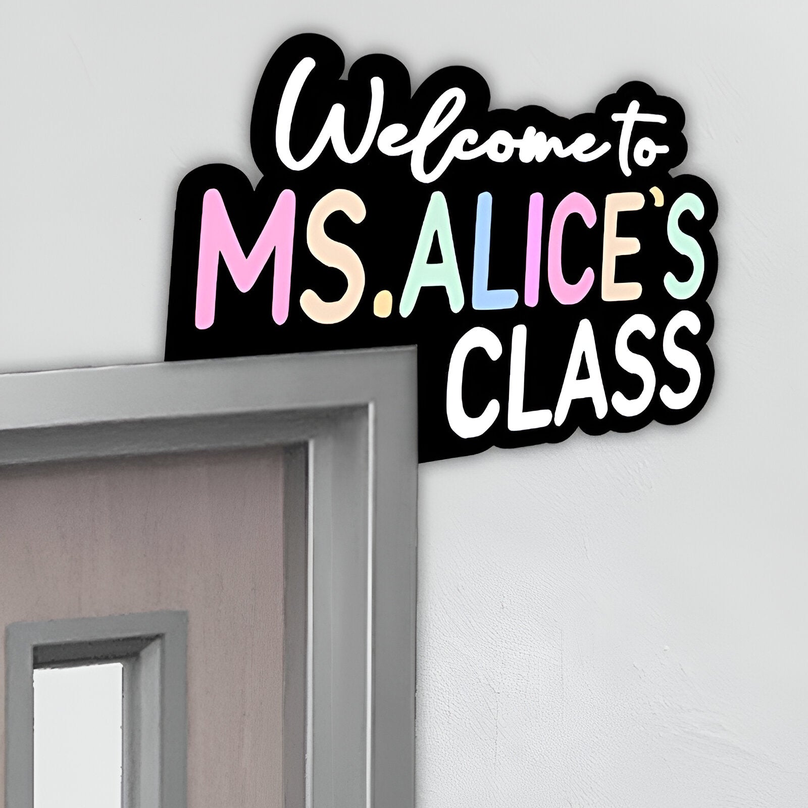 Doorframe Sign,Gift for teacher,Teachers' day gift, Teacher Name Sign Dofra