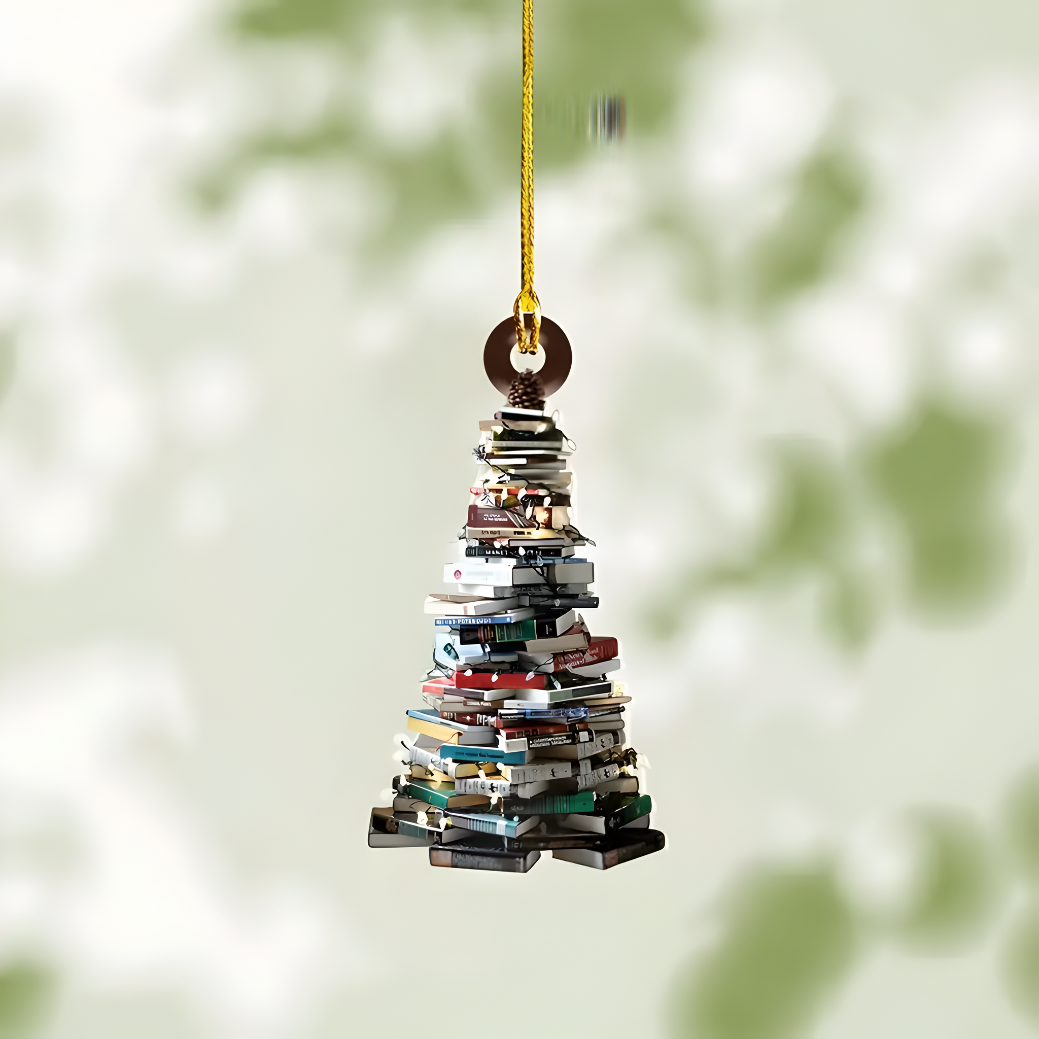 Acrylic Book Christmas Tree Ornament - Perfect Holiday Gift For Family & Friends, Easy-To-Hang ORN2709