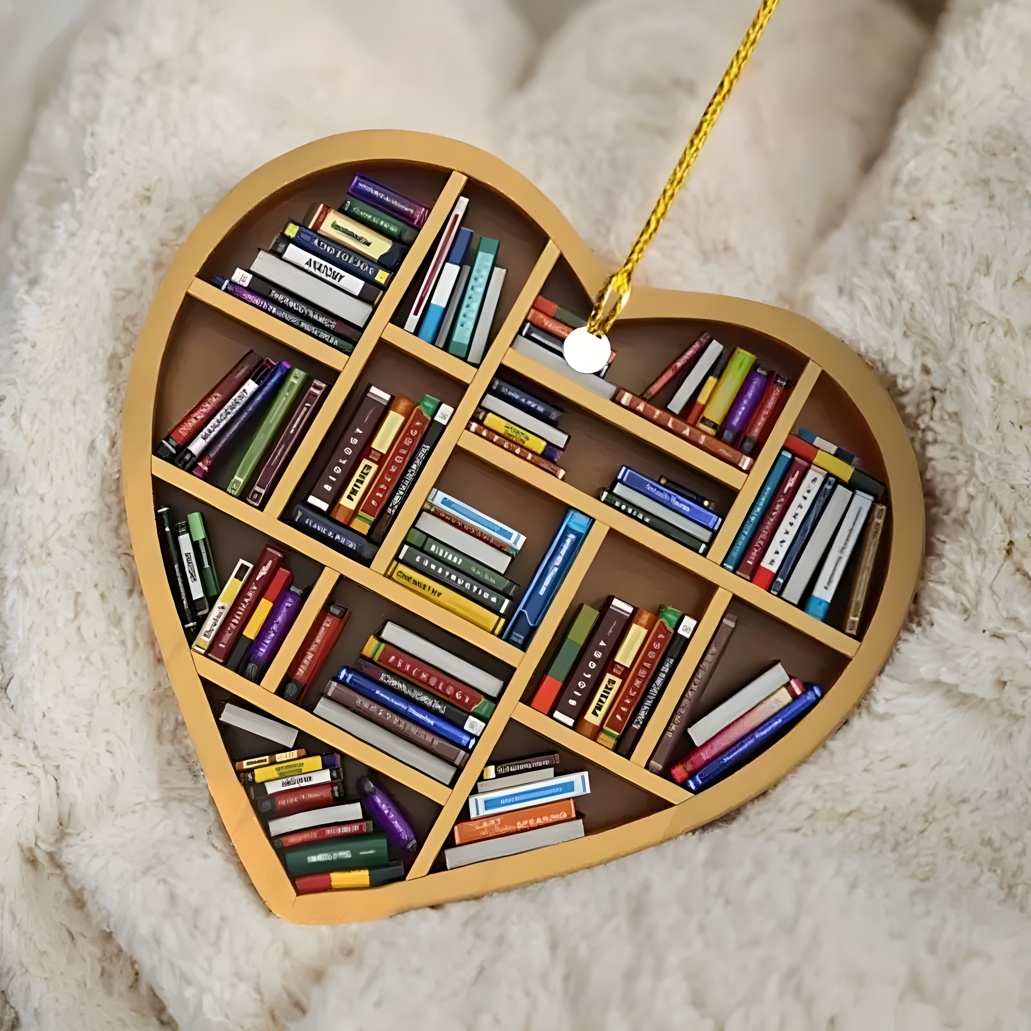 Christmas Tree Decoration, Book Christmas Ornament, Book Ornament, Book Lovers Heart Ornament, Christmas Gift For Girl, Book Lover, Librarian Ornament ORN2709