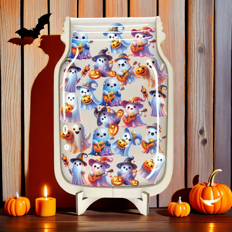 Halloween Ghost-Themed Star Reward Jar - Perfect for Daily Toilet Training & Classroom Use, Ideal Halloween Gift REJARTEM