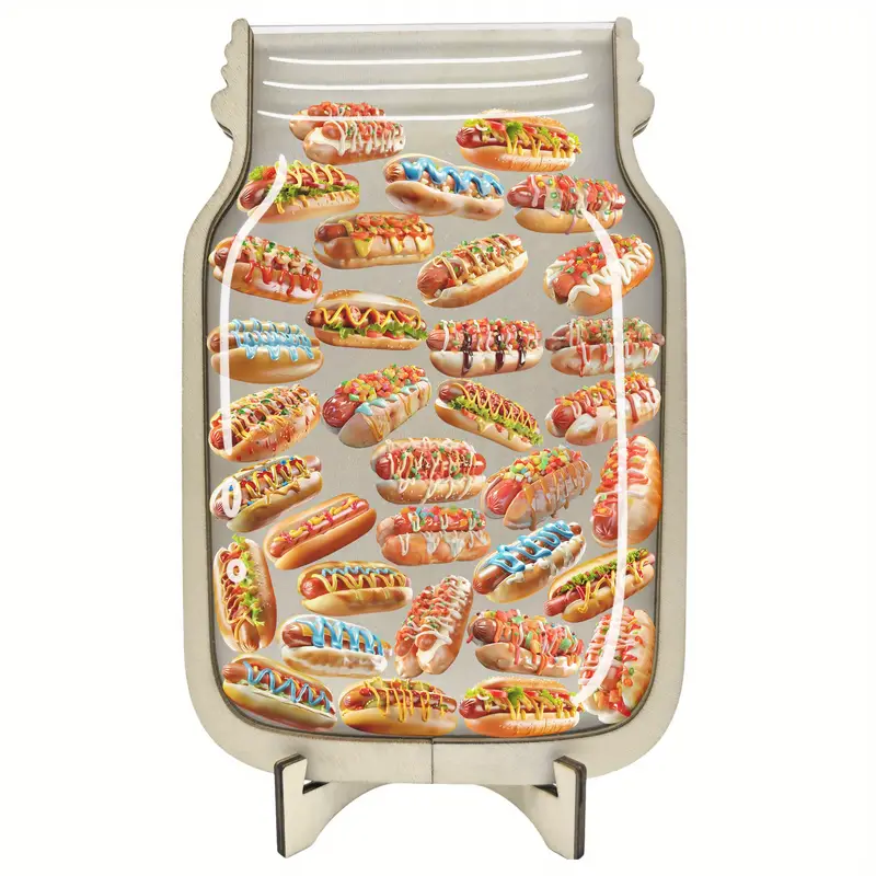 Hot Dog-Themed Incentive Container - Great For Toilet Training & Classroom Conduct Improvement, Suitable For Home & Educational Present, Multicolor Wood REJARTEM