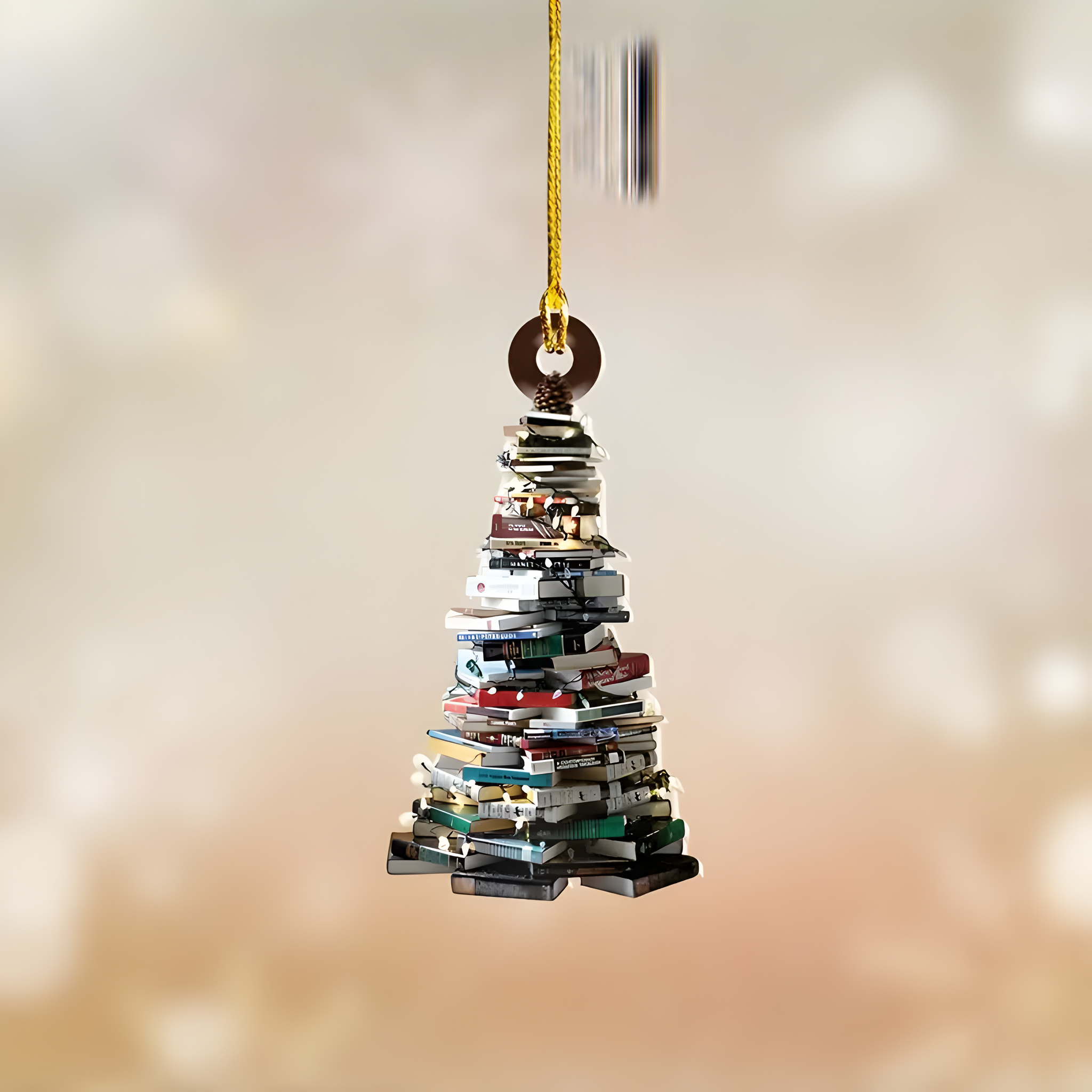 Acrylic Book Christmas Tree Ornament - Perfect Holiday Gift For Family & Friends, Easy-To-Hang ORN2709