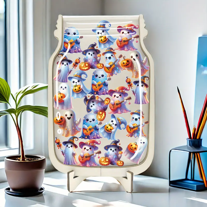 Halloween Ghost-Themed Star Reward Jar - Perfect for Daily Toilet Training & Classroom Use, Ideal Halloween Gift REJARTEM