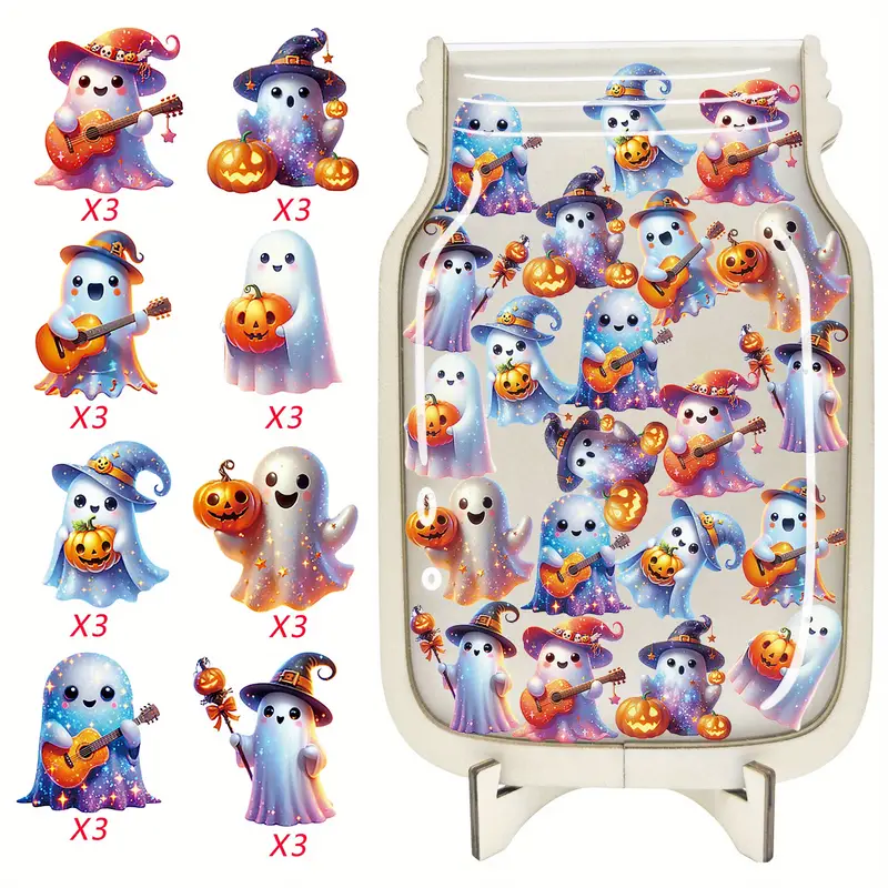 Halloween Ghost-Themed Star Reward Jar - Perfect for Daily Toilet Training & Classroom Use, Ideal Halloween Gift REJARTEM