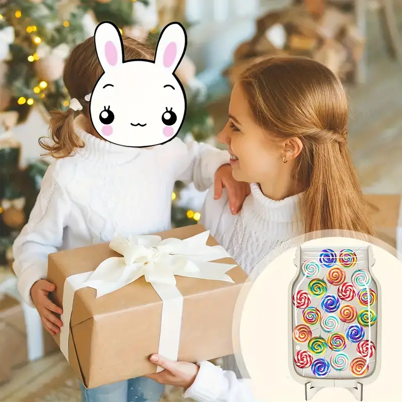 Fruit-Themed Lollipop Reward Jar - Acrylic With Faux Wood, Ideal For Classroom Behavior & Home Decor - Perfect For Holidays & Birthdays REJARTEM