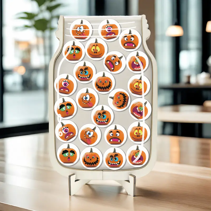 Spooky Pumpkin Star Award Jar - Engaging Classroom Reward System For Positive Behavior & Learning, Perfect For Halloween Decorations REJARTEM