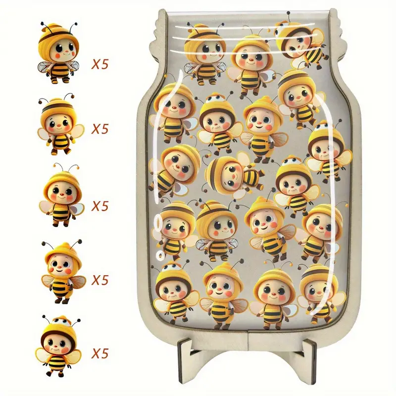 Little Bee Motivation Jar - Ideal For Toilet Training & Classroom Behavior, Essential For Home And School, Suitable For Young Ones REJARTEM