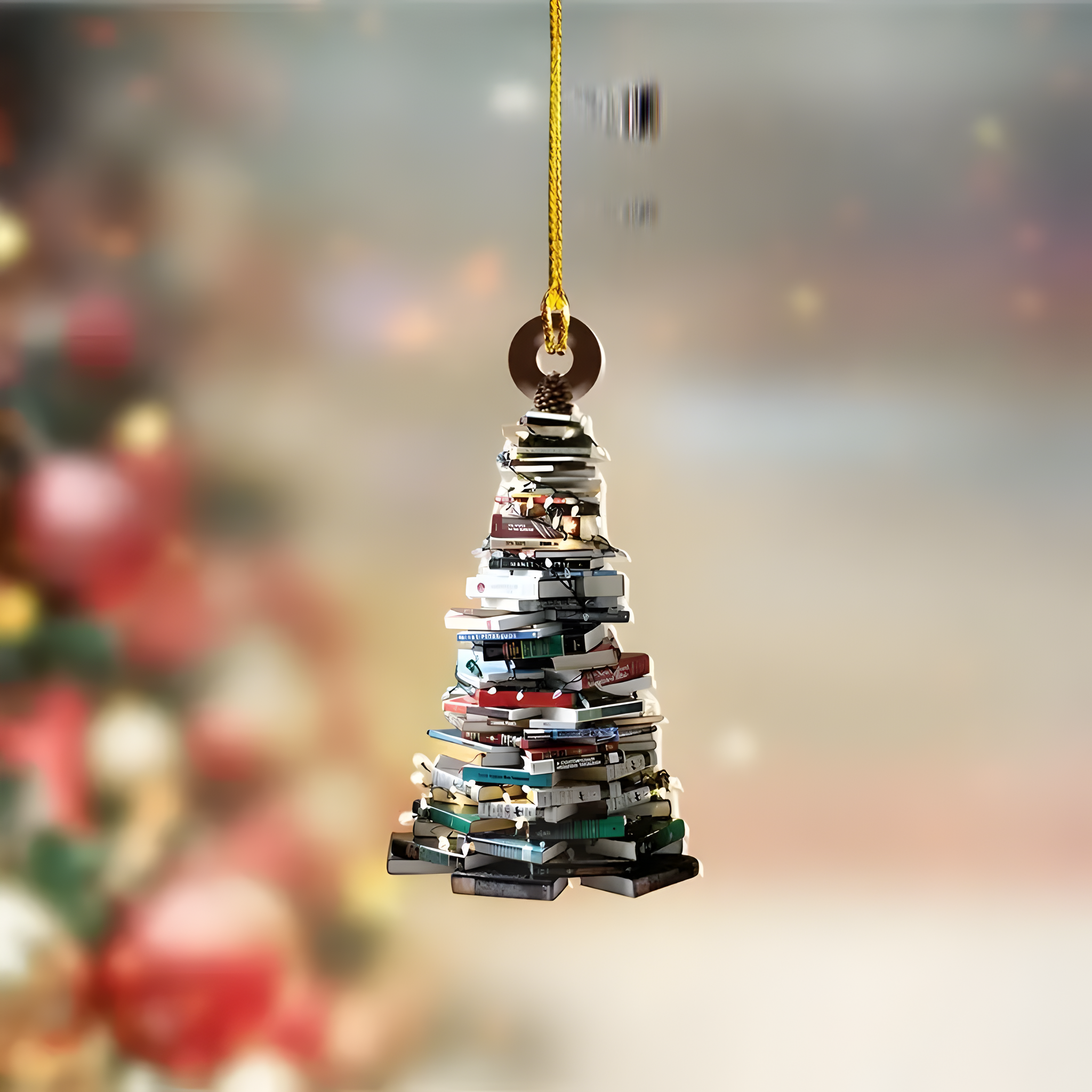 Acrylic Book Christmas Tree Ornament - Perfect Holiday Gift For Family & Friends, Easy-To-Hang ORN2709