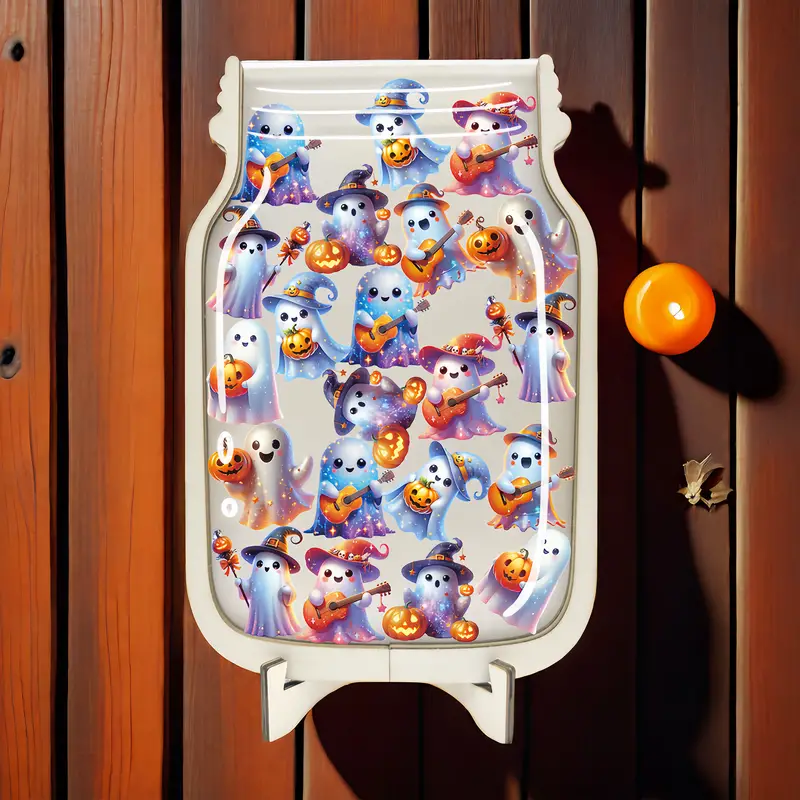 Halloween Ghost-Themed Star Reward Jar - Perfect for Daily Toilet Training & Classroom Use, Ideal Halloween Gift REJARTEM