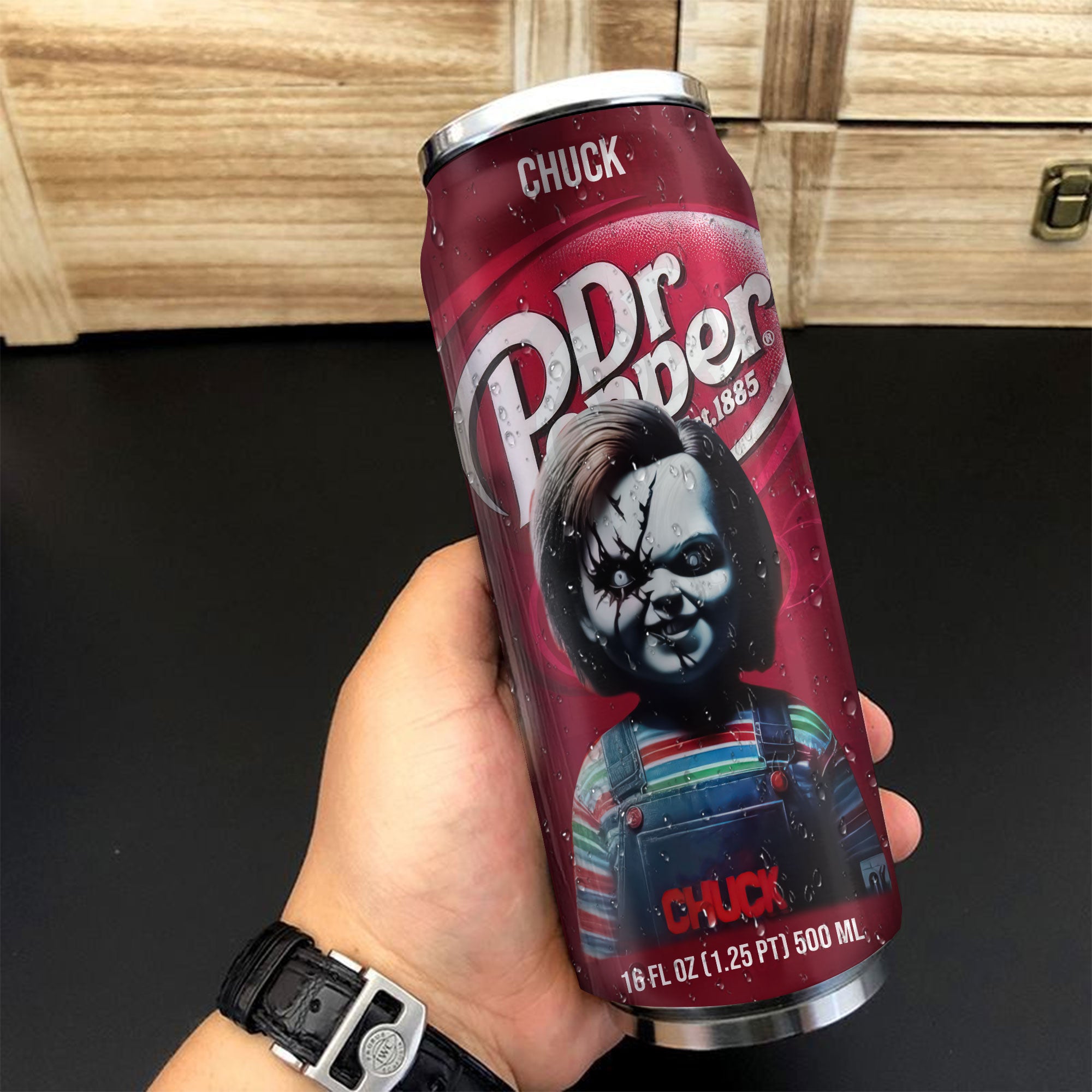 Dr Pepper Drink chucky Halloween Insulated Tumbler Stainless Steel Water - 16Oz 937201_parent tumb1