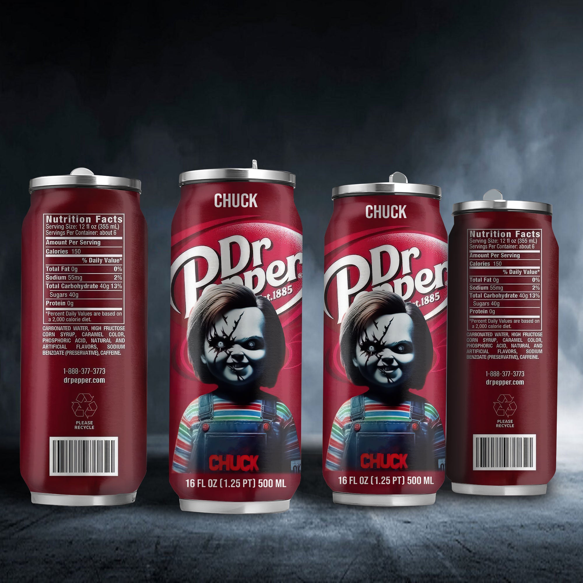 Dr Pepper Drink chucky Halloween Insulated Tumbler Stainless Steel Water - 16Oz 937201_parent tumb1