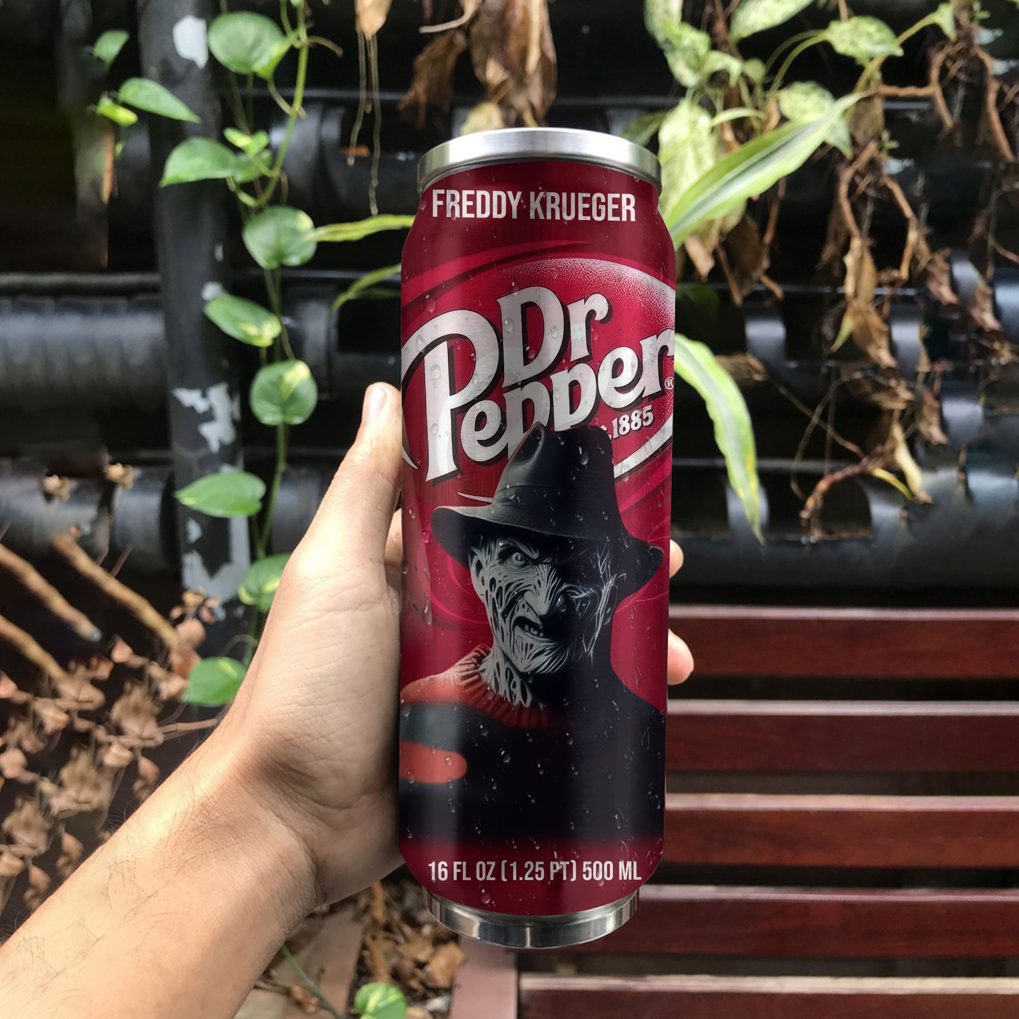 Dr Pepper Drink Freddy Kreuger Halloween Insulated Tumbler Stainless Steel Water - 16Oz 967385_parent tumb1