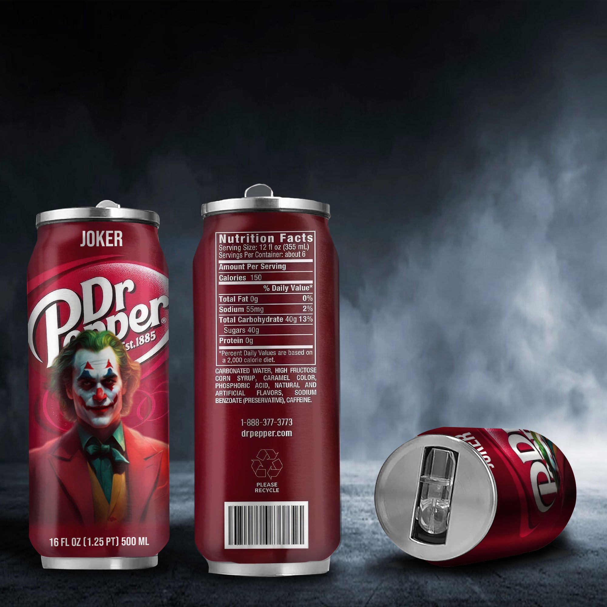 Dr Pepper Drink Joker Halloween Insulated Tumbler Stainless Steel Water - 16Oz 503966_parent tumb1