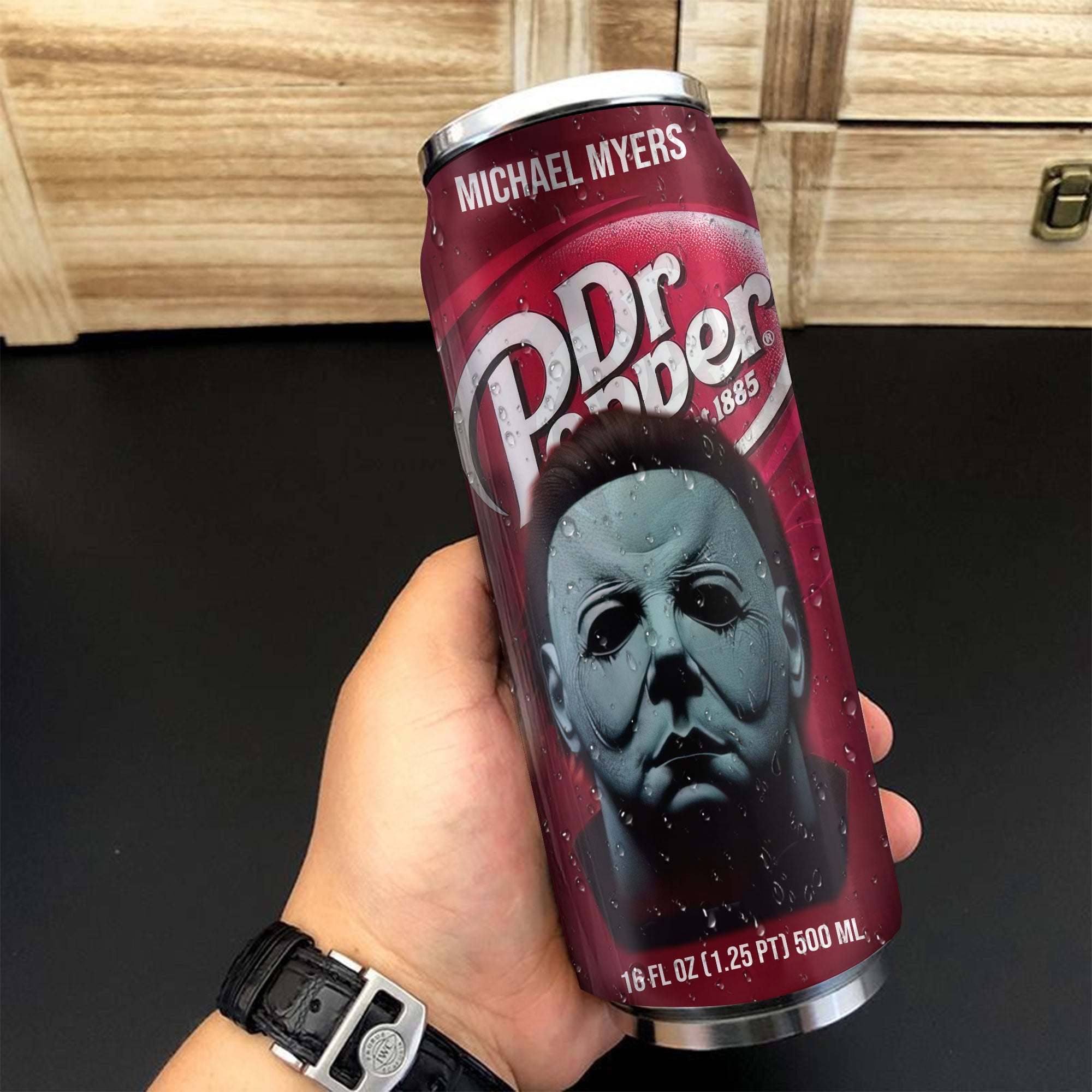 Dr Pepper Drink Michael Halloween Insulated Tumbler Stainless Steel Water - 16Oz 706394_parent tumb1