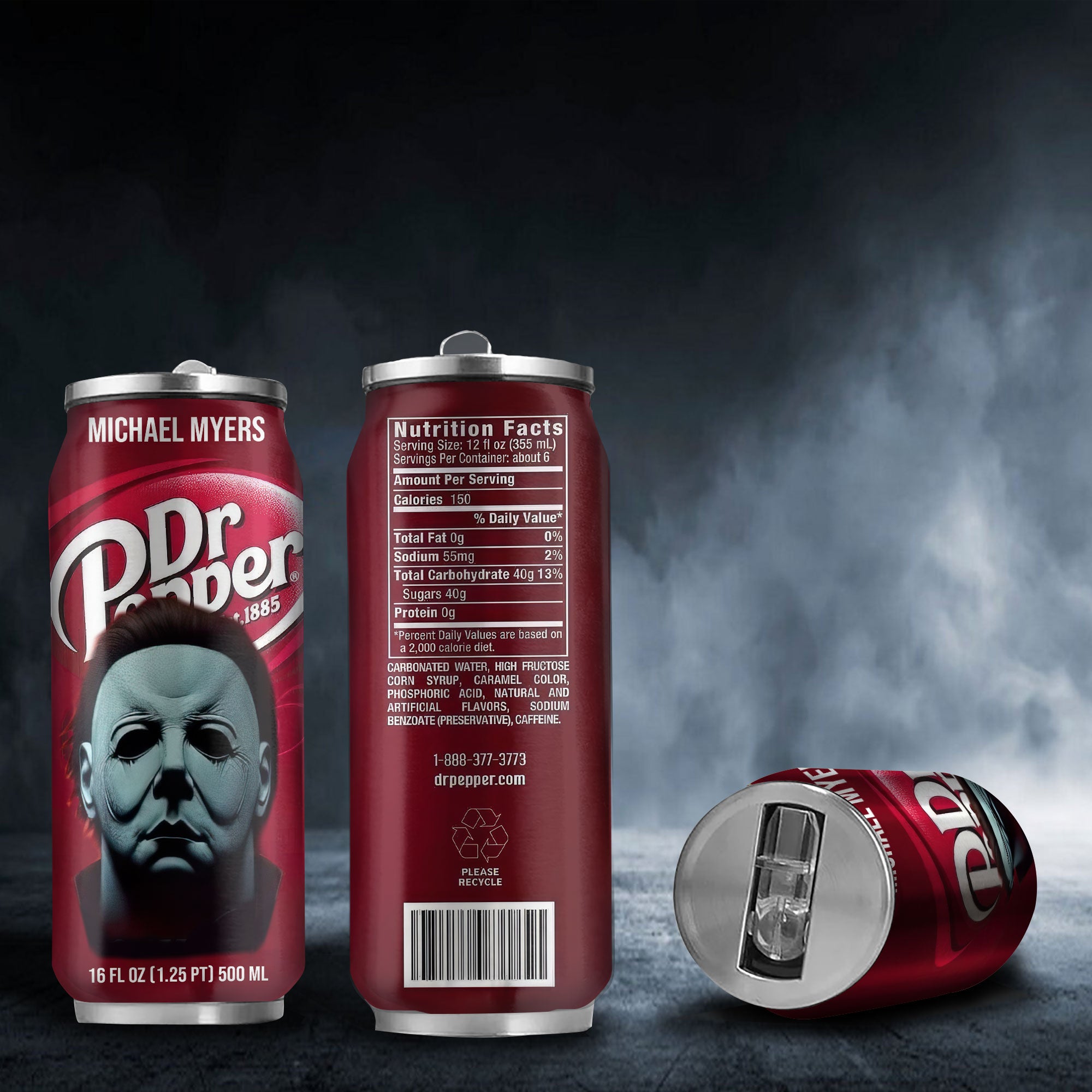 Dr Pepper Drink Michael Halloween Insulated Tumbler Stainless Steel Water - 16Oz 706394_parent tumb1