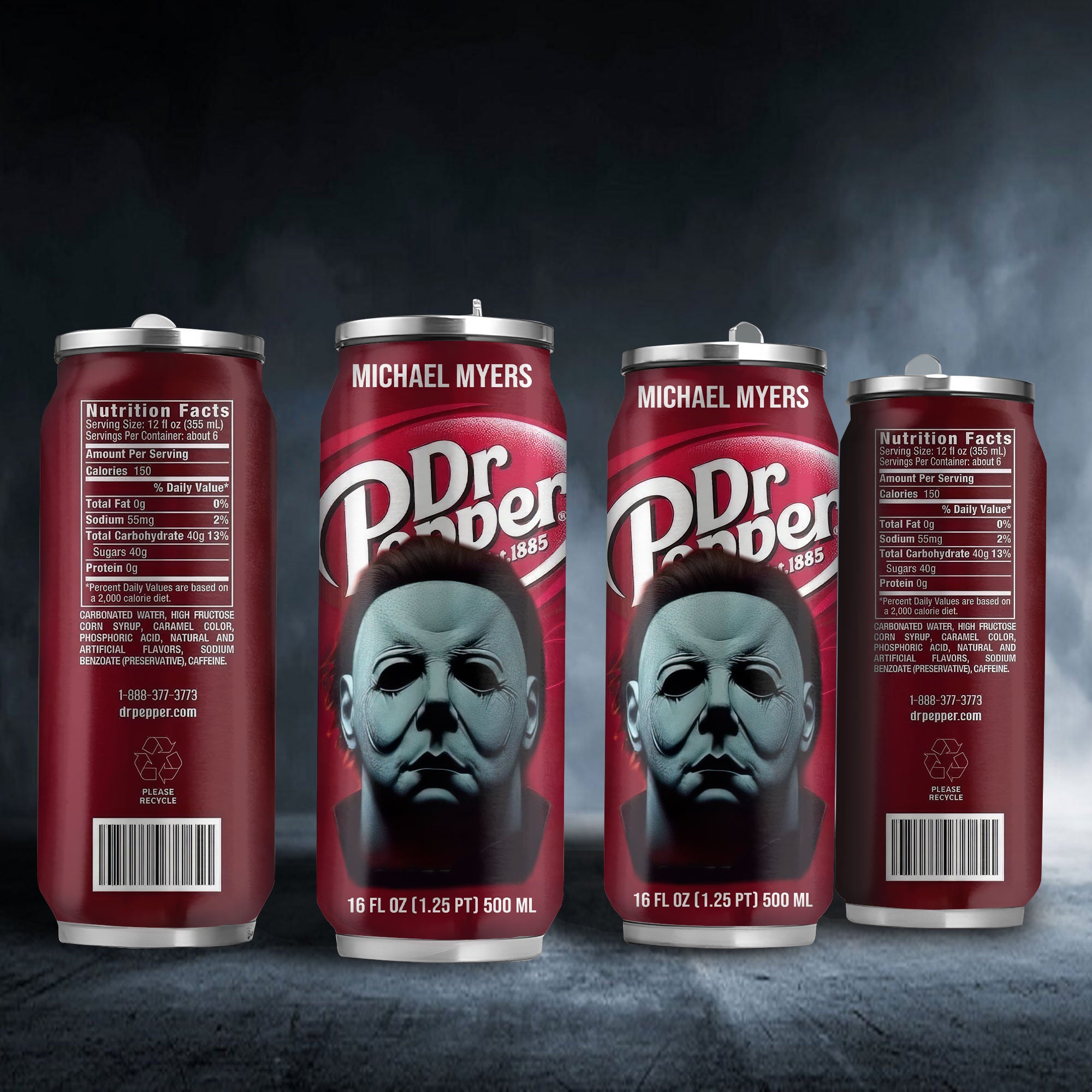 Dr Pepper Drink Michael Halloween Insulated Tumbler Stainless Steel Water - 16Oz 706394_parent tumb1