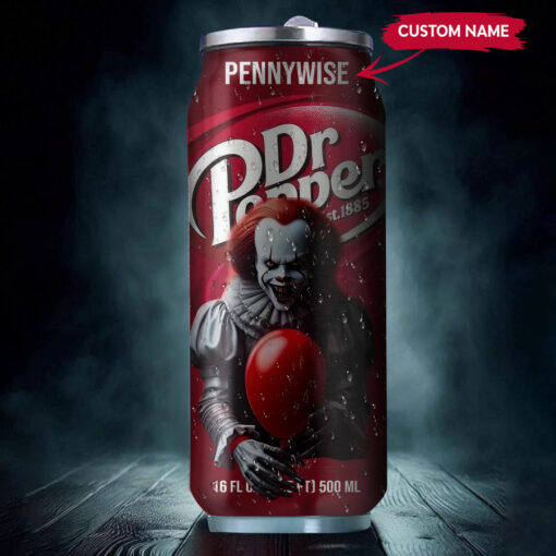 Dr Pepper Drink Pennywise Halloween Insulated Tumbler Stainless Steel Water - 16Oz 872388_parent tumb1