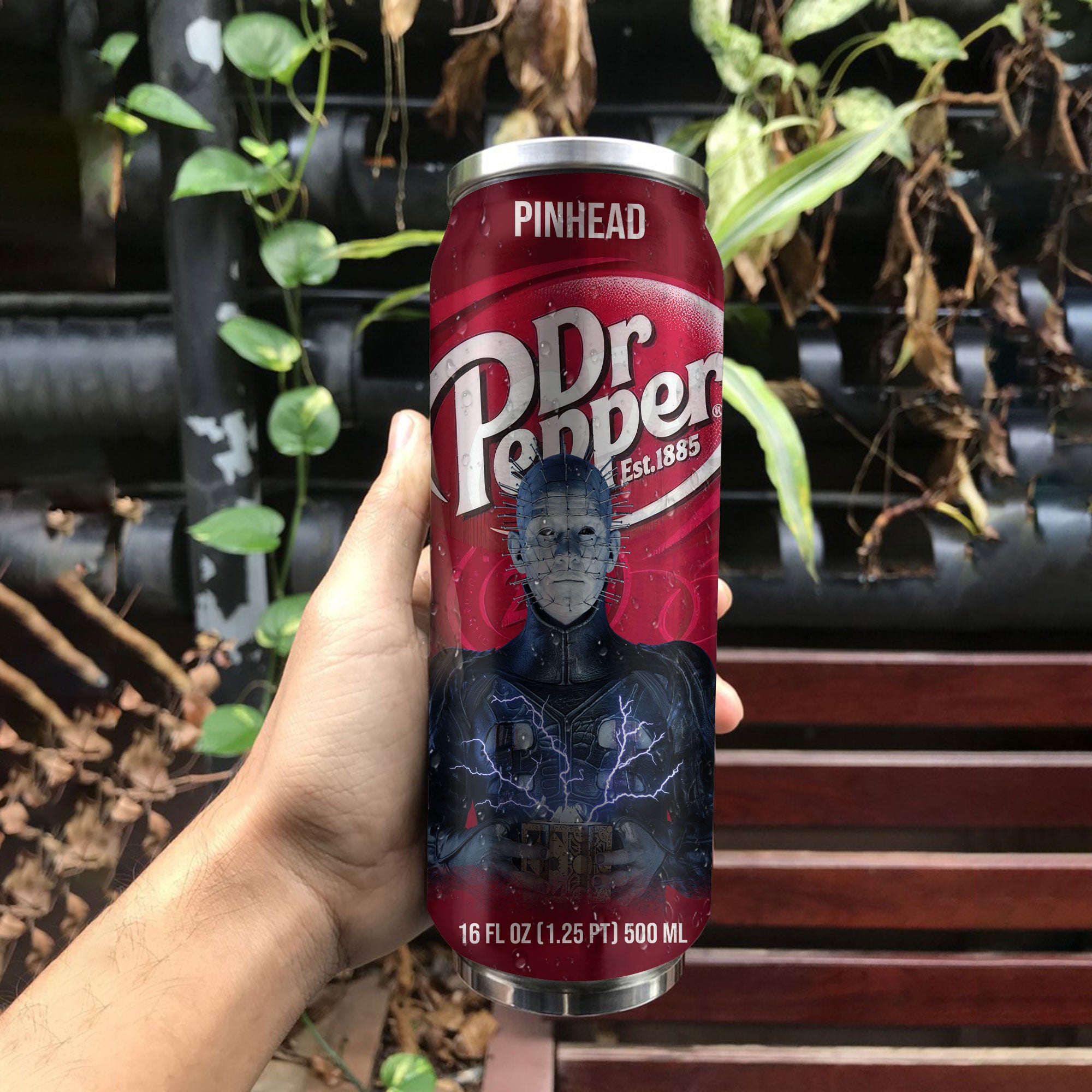 Dr Pepper Drink Pinhead Halloween Insulated Tumbler Stainless Steel Water - 16Oz 440644_parent tumb1