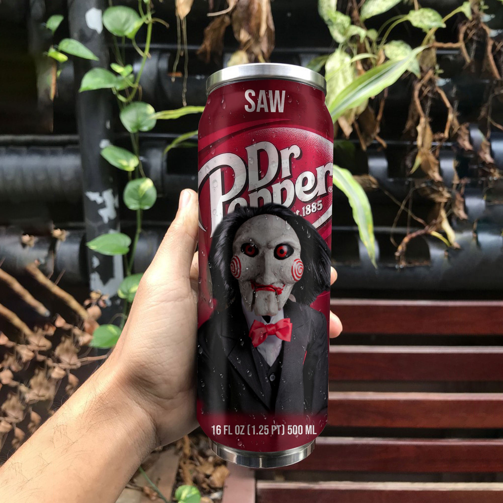 Dr Pepper Drink SAW Halloween Insulated Tumbler Stainless Steel Water - 16Oz 976342_parent tumb1