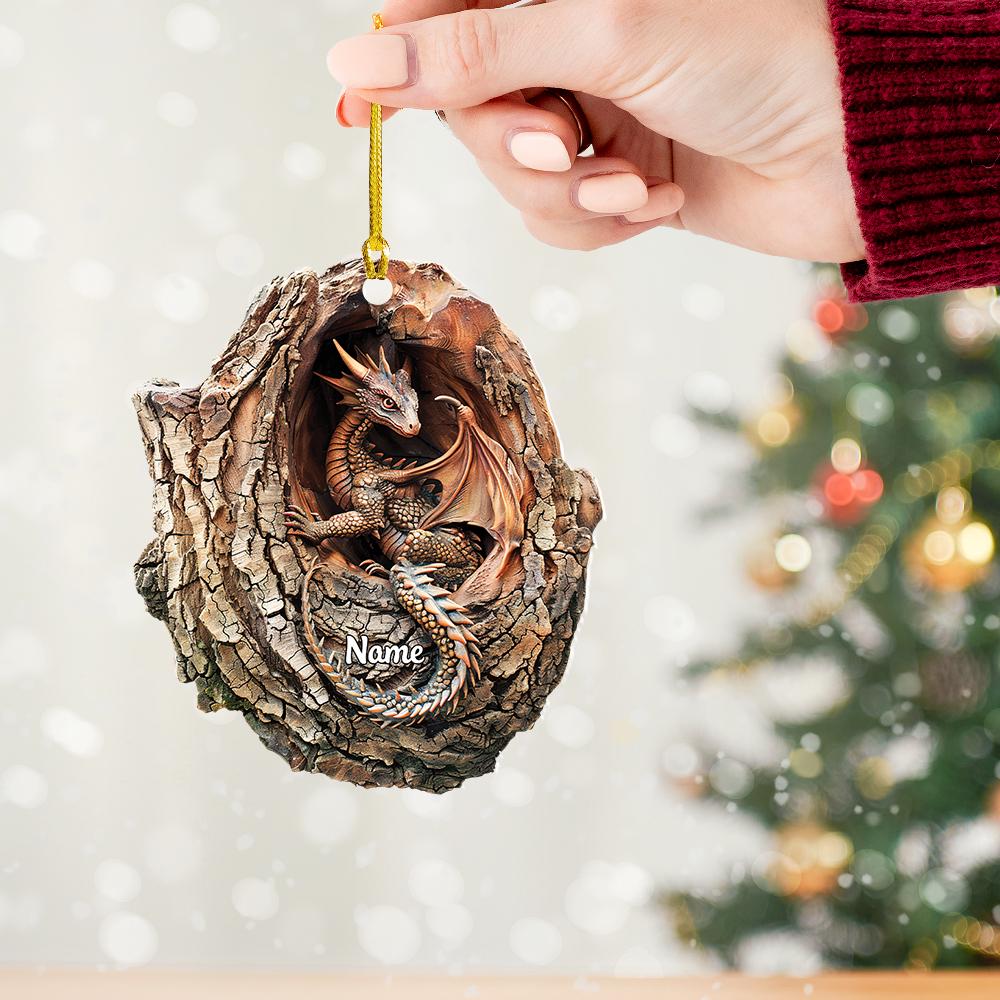 Dragon 2D Flat Ornament, Dragon Rearview Mirror Car Accessories, Dragon Christmas Ornament, Gift for Dragon Lover HAOR0611